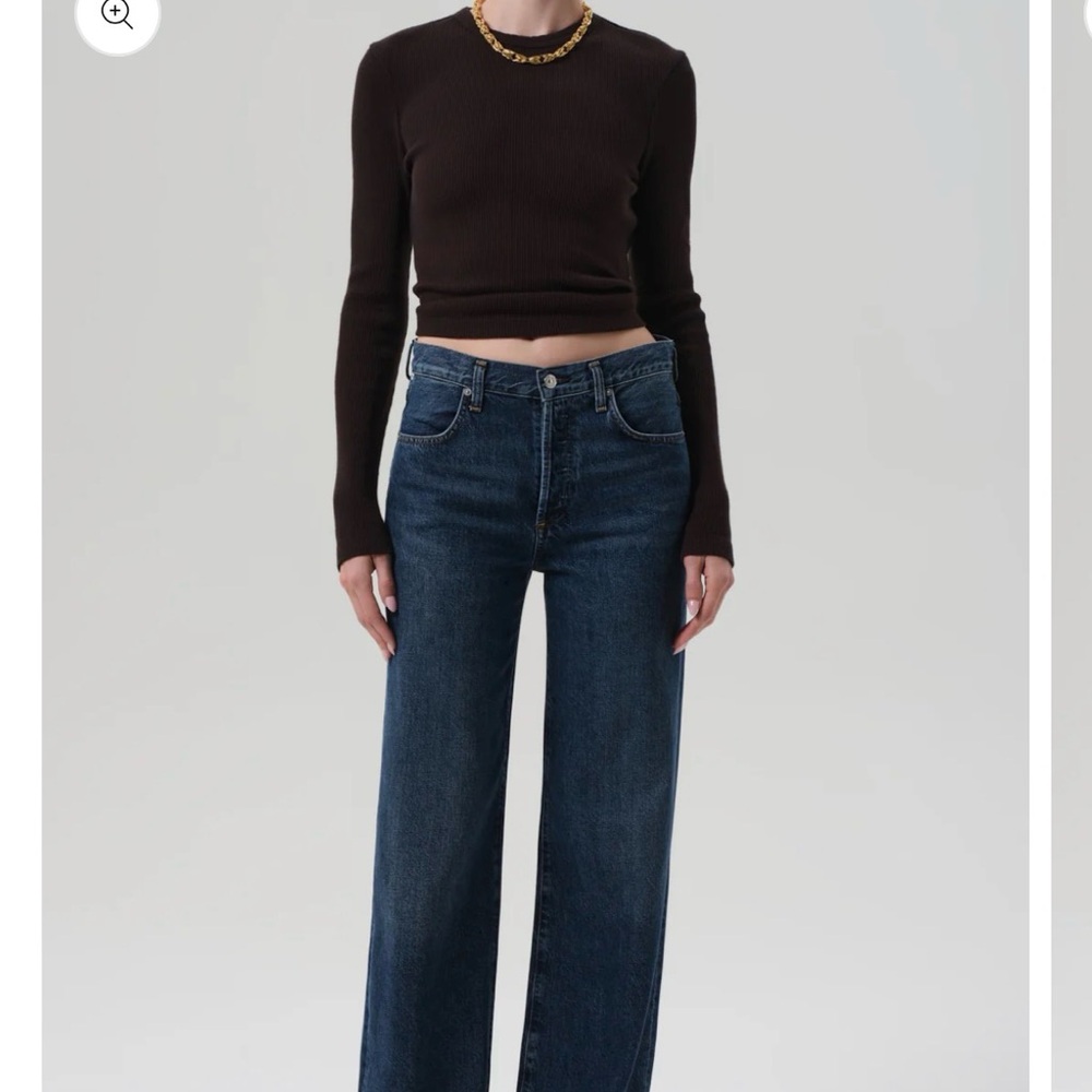 Citizens Of Humanity Dark Blue Wide Leg Jeans